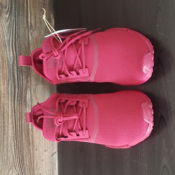 New Adidas Womens NMD Sneakers Size 7 Burgundy Casual Streetwear Walking Shoes - Picture 4 of 10